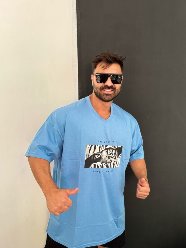 Kaplan Baskılı 100% Pamuk Oversize T-shirt