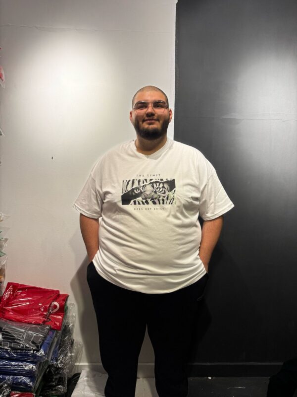 Kaplan Baskılı 100% Pamuk Oversize T-shirt