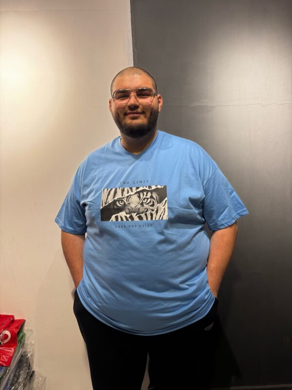Kaplan Baskılı 100% Pamuk Oversize T-shirt - Görsel 3