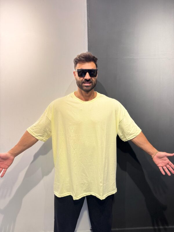 Limon Oversize Düz T-shirt - Görsel 2