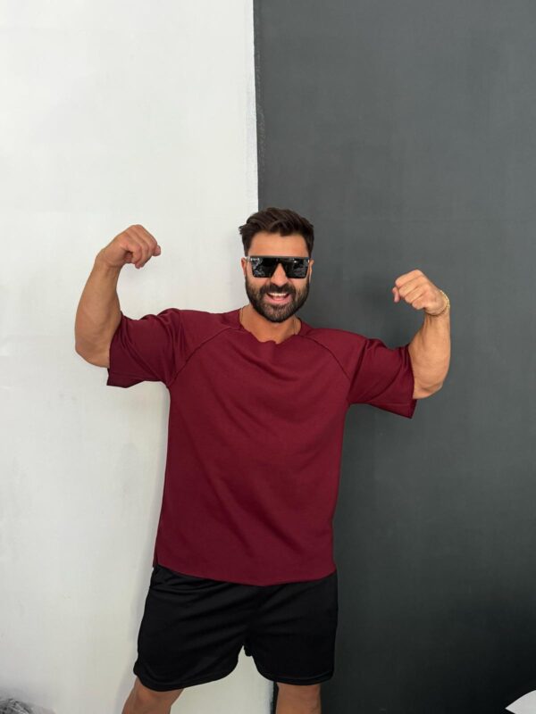 Açık Bisiklet Yaka Oversize T-shirt