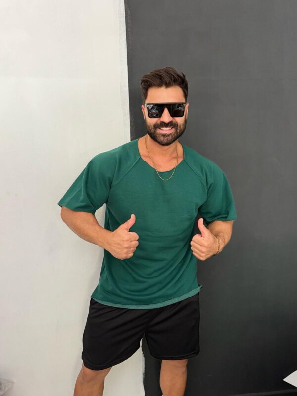 Açık Bisiklet Yaka Oversize T-shirt - Görsel 3