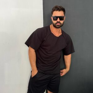 Açık Bisiklet Yaka Oversize T-shirt