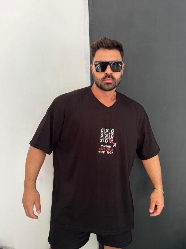XO  Baskılı 100% Pamuk  Oversize T-shirt