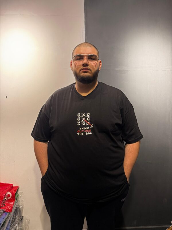 XO  Baskılı 100% Pamuk  Oversize T-shirt - Görsel 3