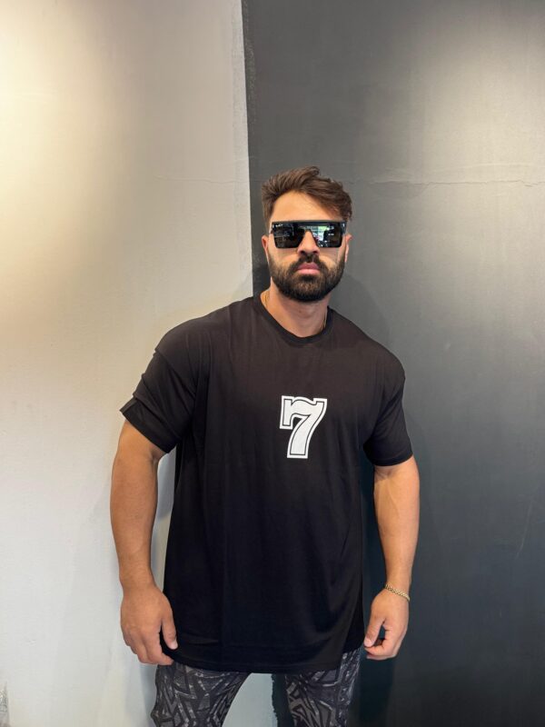 7 Numara Baskılı Oversize T-shirt