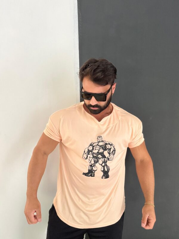 Hulk Baskılı Kollar Dar Hafif T-SHİRT