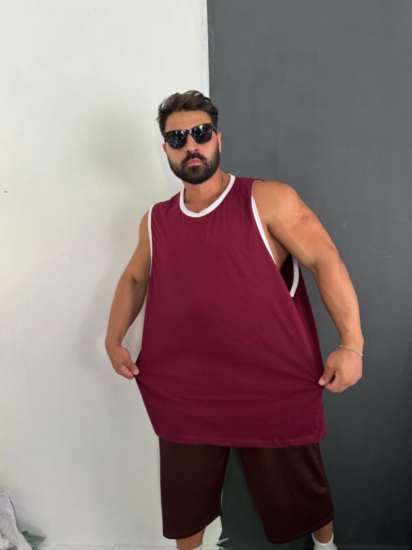 Bordo Atlet Baskısız Battal Beden Penye