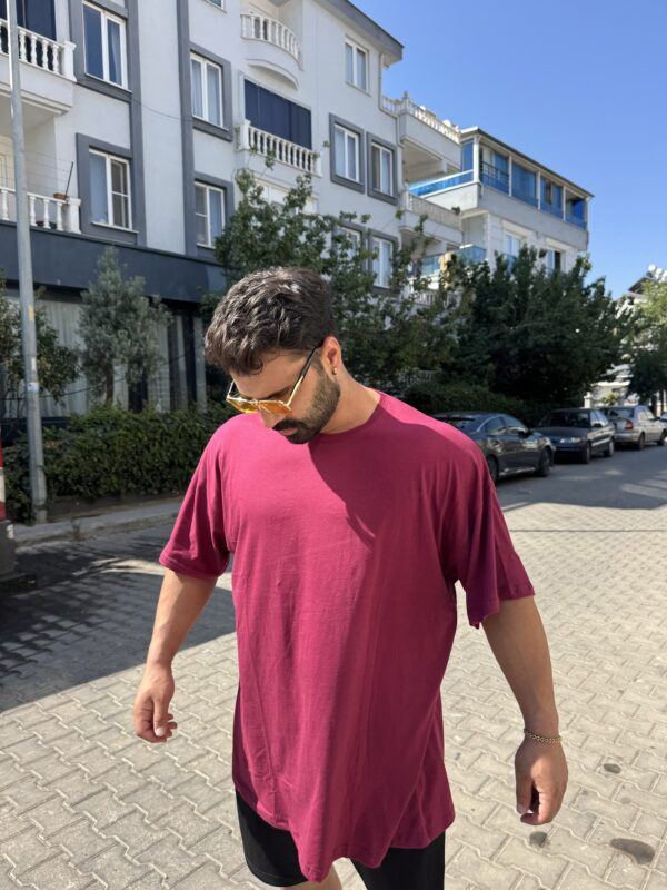 Bordo Bisiklet Yaka Battal Penye