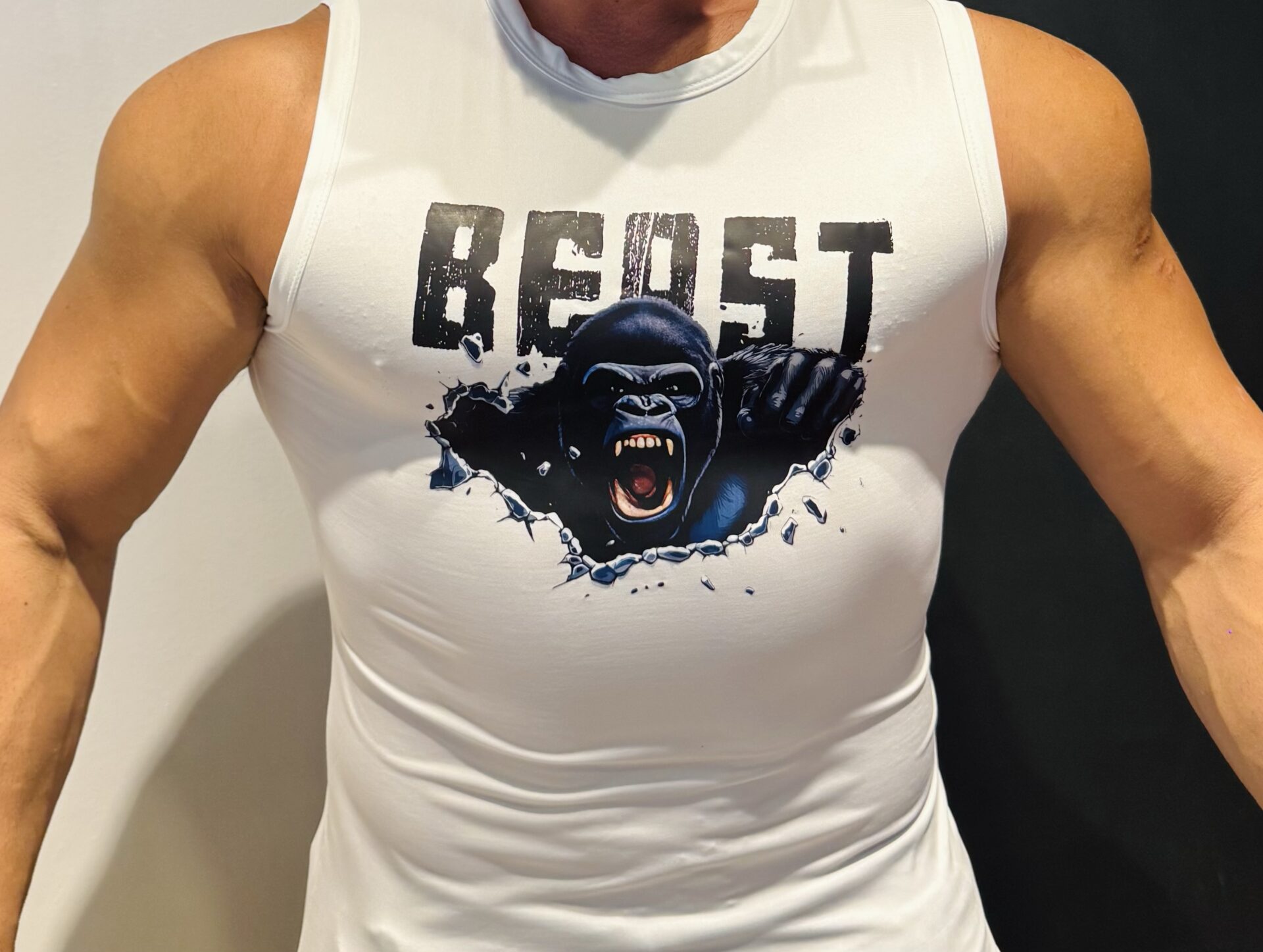Beast Beyaz Compression Spor Atlet Dikkat Gaza Getirir 😉💪 - Görsel 4