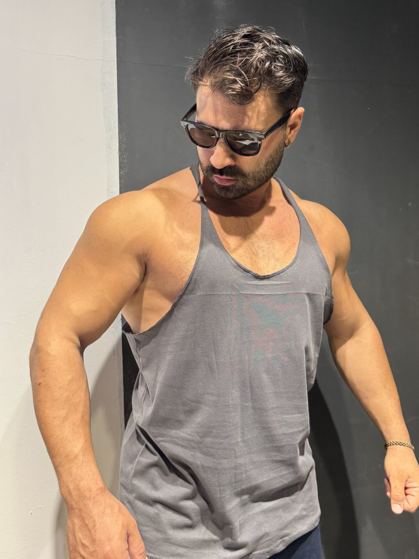 İnce İpli Füme Rambo Atlet Dikkat Kaslı Gösterir - Görsel 3