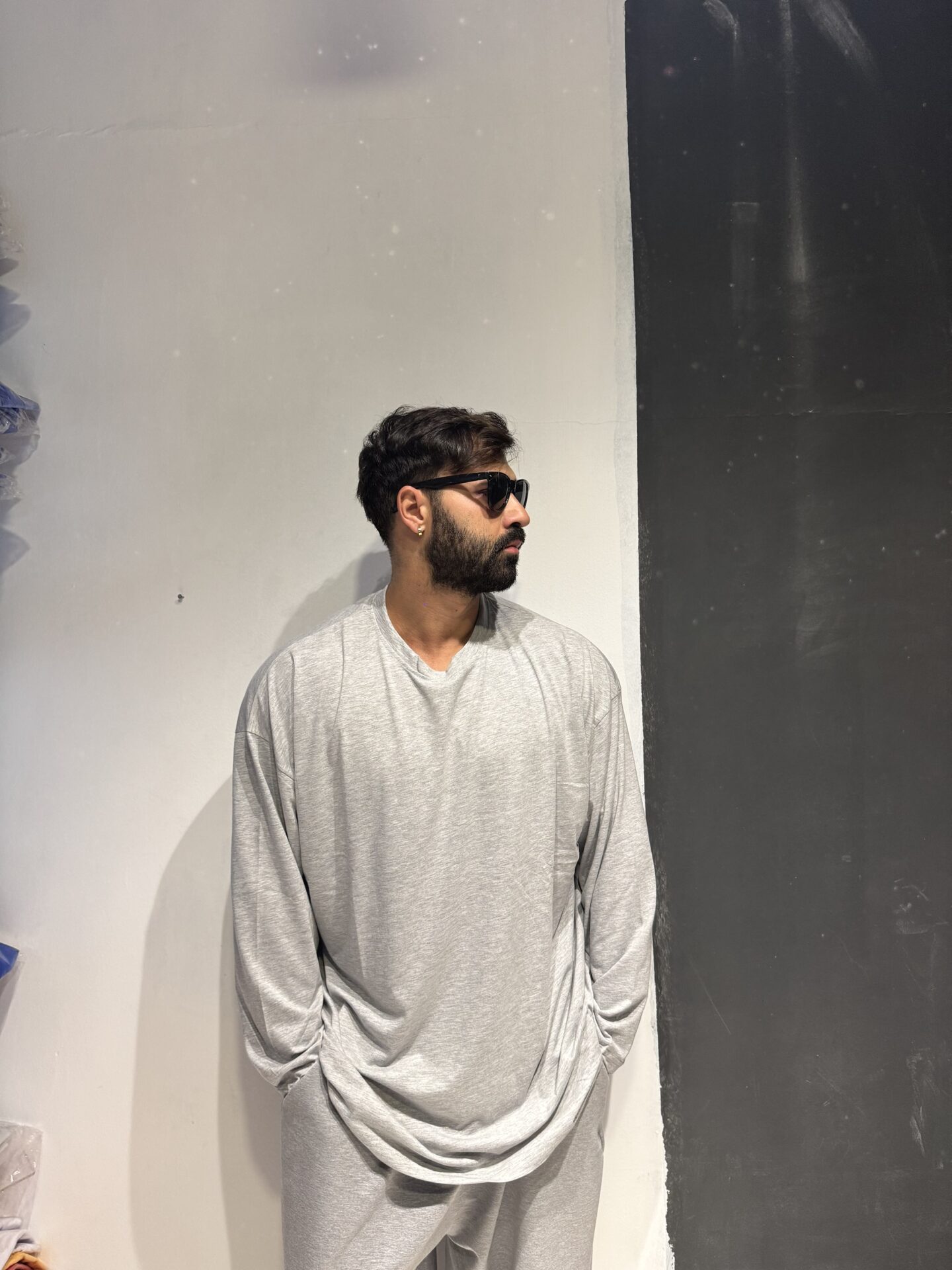 Uzun Kol Gri Takım Basic Battal - Görsel 5