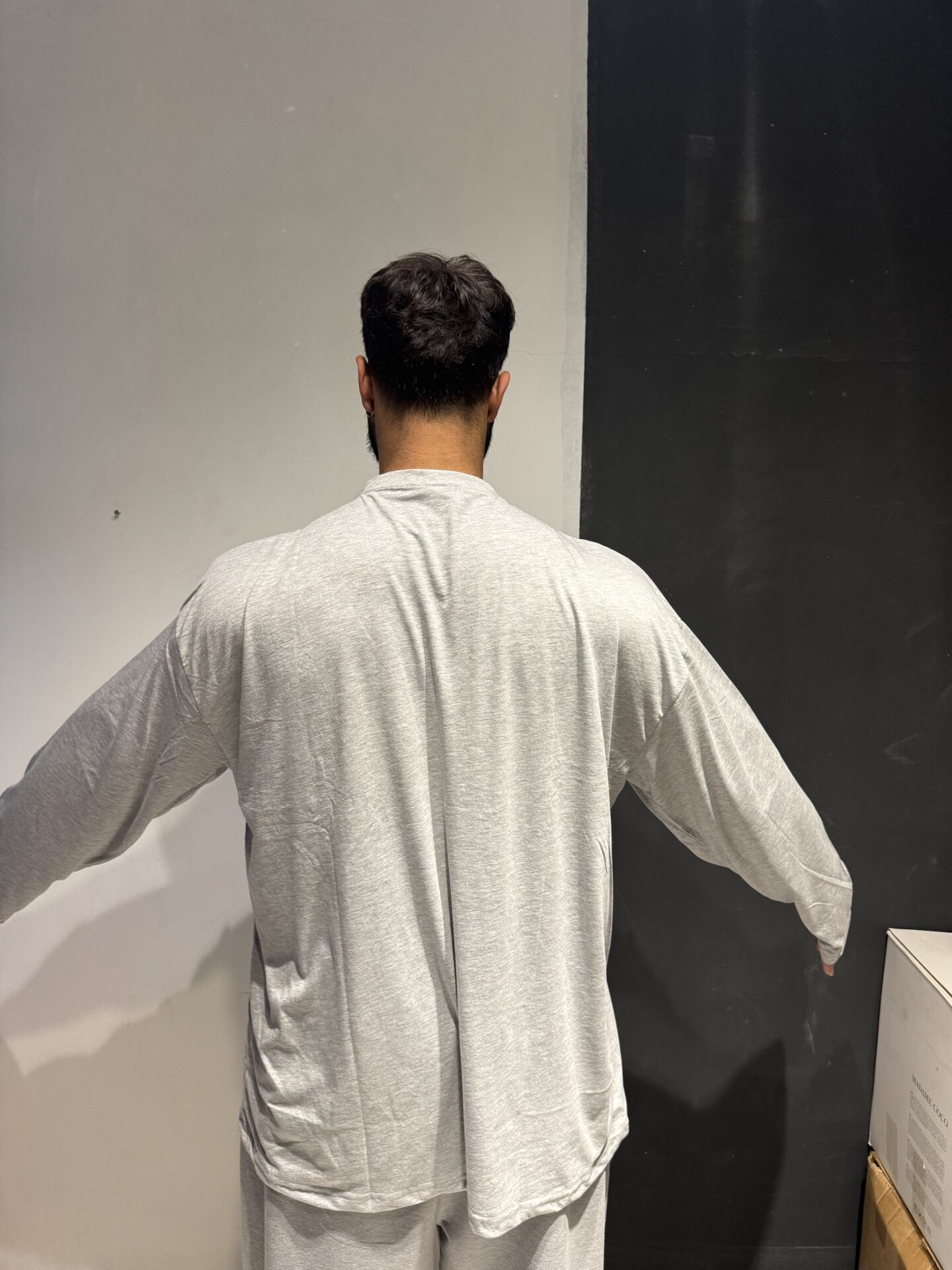 Uzun Kol Gri Takım Basic Battal - Görsel 4