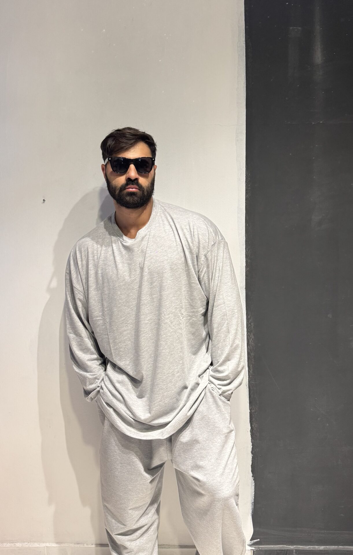 Uzun Kol Gri Takım Basic Battal - Görsel 3