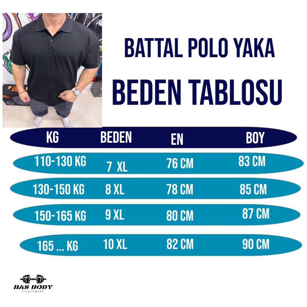 10 Xl’e Kadar Siyah Ön Cepli Battal Büyük Beden Polo Yaka Kısa Kol - Görsel 4