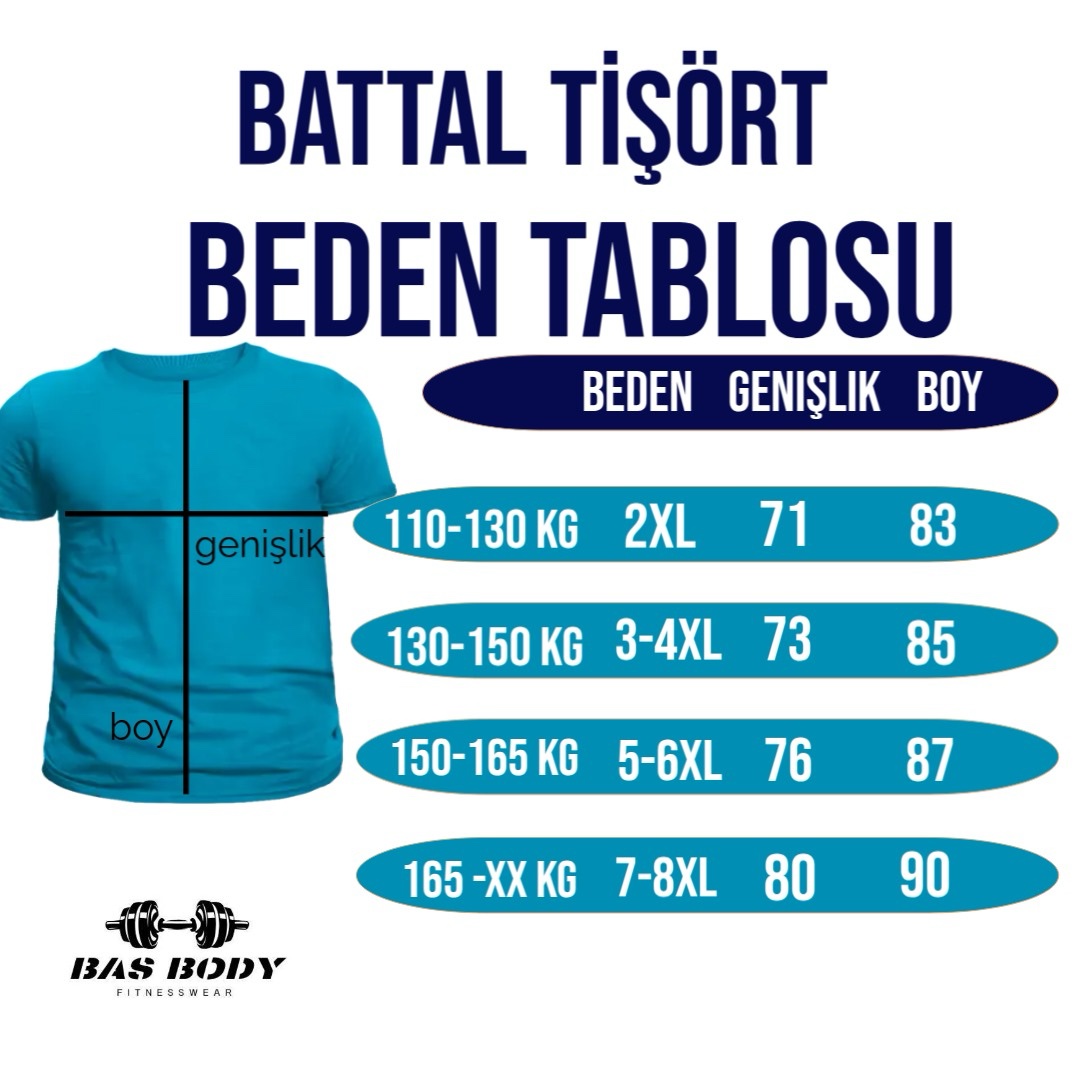 Ayıcık Desenli Siyah Battal Büyük Beden Bisiklet Yaka Tişört - Görsel 6