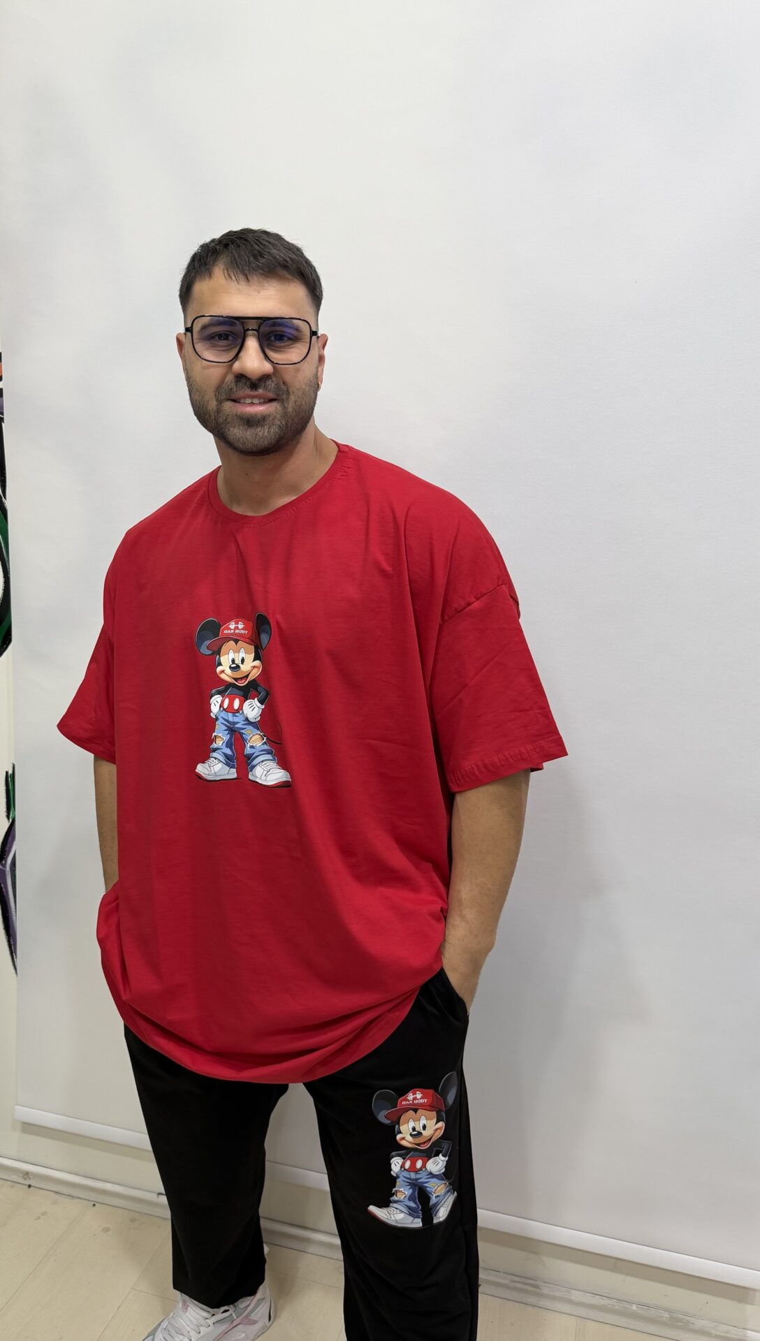 Büyük Beden Mickey Mouse Takım Bol Rahat Ve Kesim Sadece Bas Body’de - Görsel 4