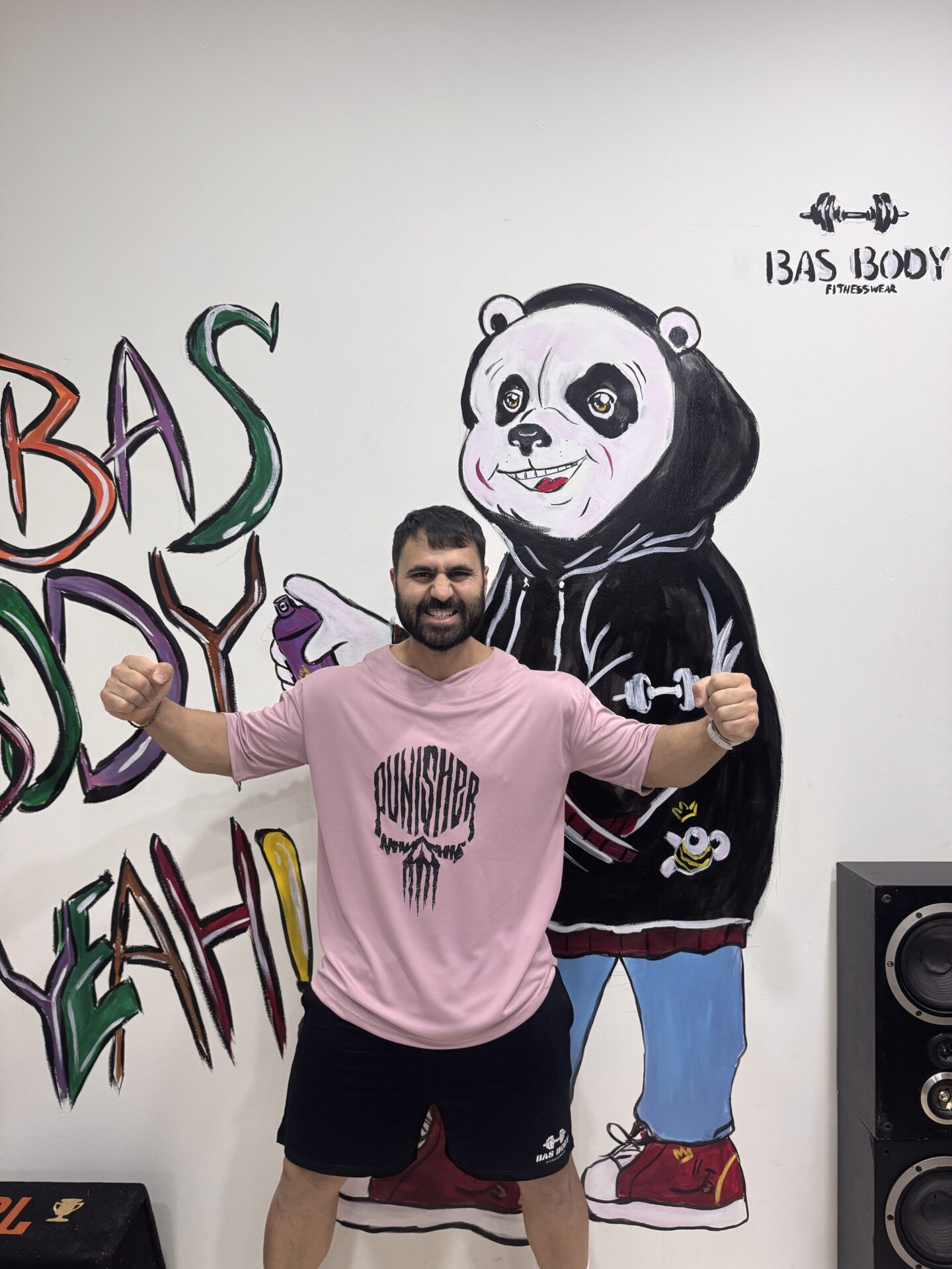 Punisher Baskılı Koyu Pembe Delikli Kumaş Relaxx Model Fitness Tişört - Görsel 6