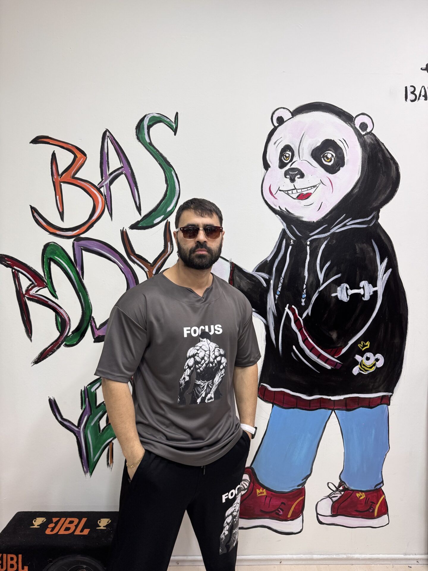 Focus Baskılı Delikli Kumaş Oversize Relaxx Model Füme Rengi Tişört - Görsel 5