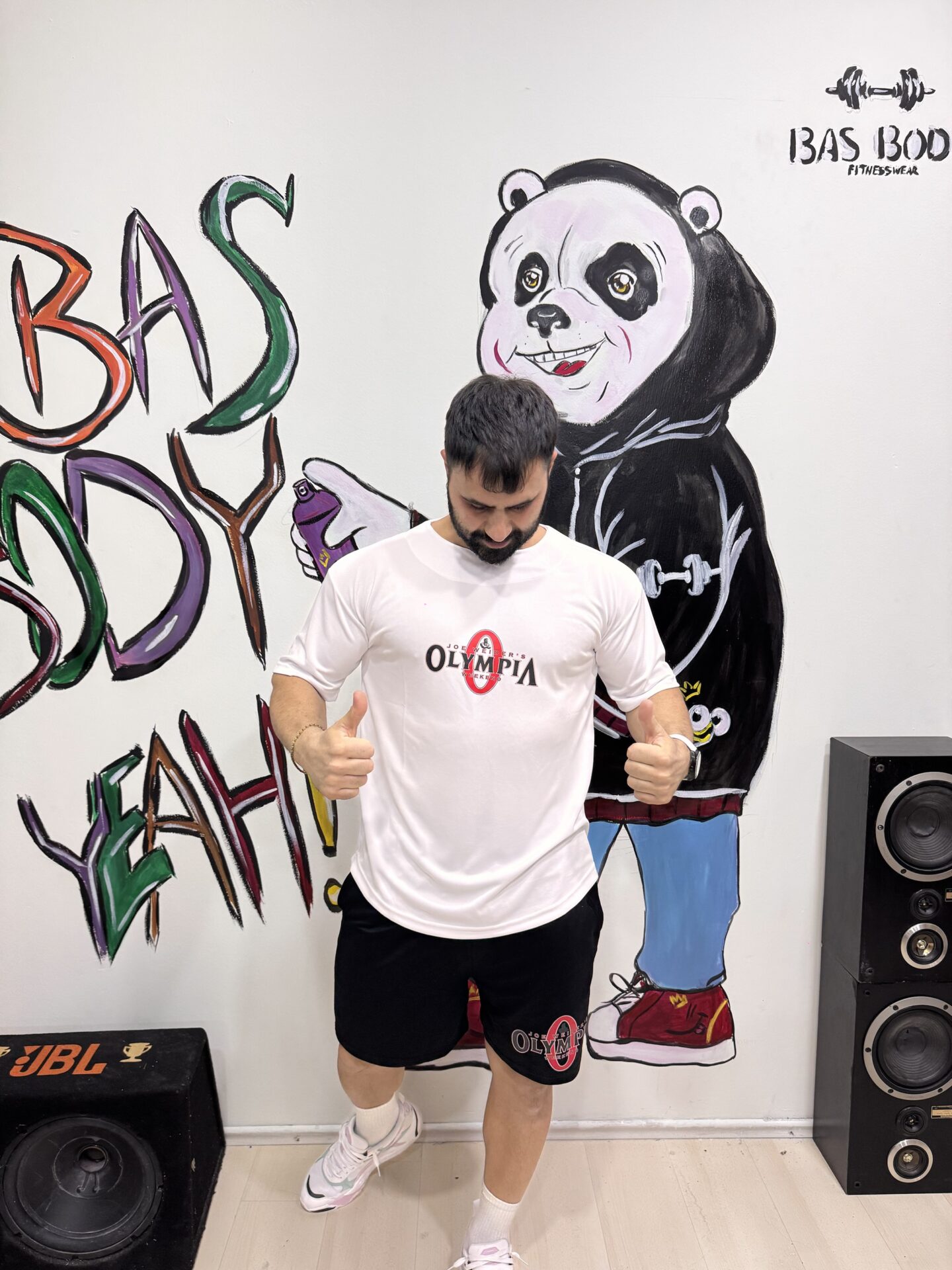 Olympia Baskılı Beyaz Relaxx Model Delikli Tişört - Görsel 3