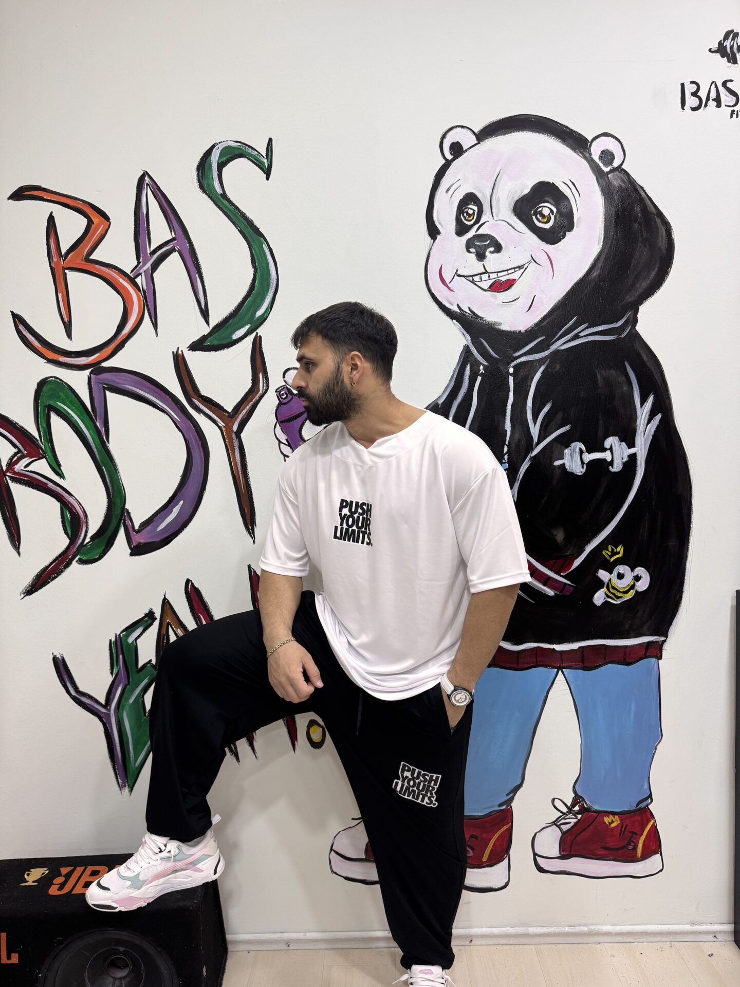 Push Your Limit Baskılı Relax Model Oversize Tişört - Görsel 3