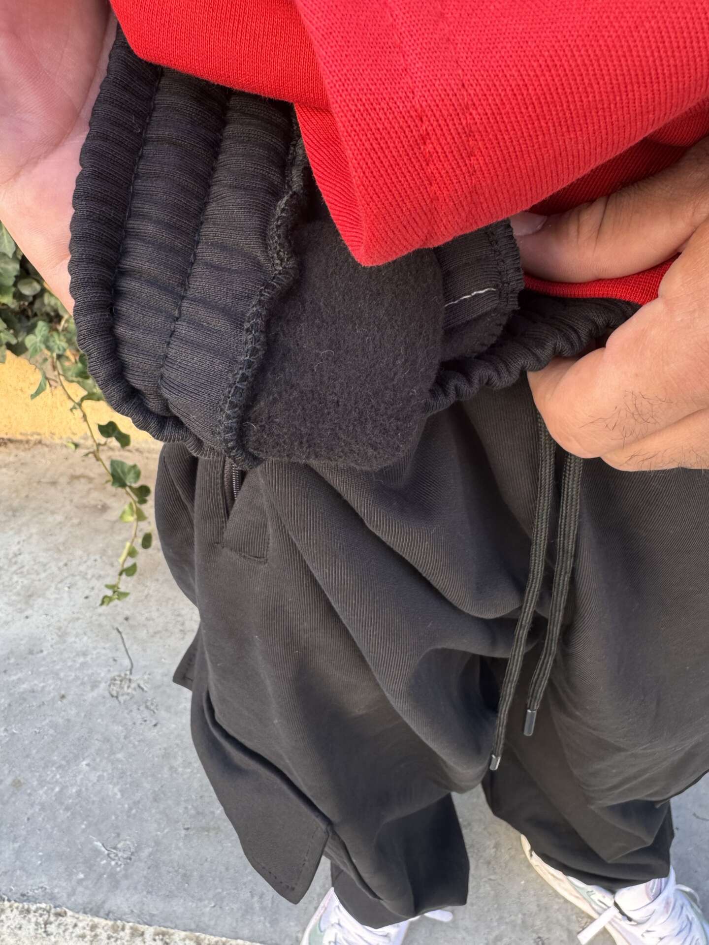 Büyük Beden Siyah Kargo Cepli Kalın 3 İplik Fermuarlı Cepli Bel İpli Ve Lastikli - Görsel 8